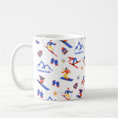 Mug Motif de snowboard de Kirkwood Mountain California (Gauche)