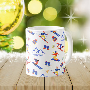 Mug Motif de snowboard de Kirkwood Mountain California
