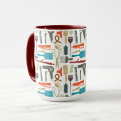 Mug Motif de soins capillaires (Devant gauche)