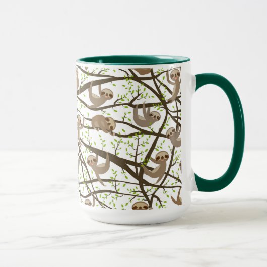 Mug Motif de sourire de paresse (Droite)