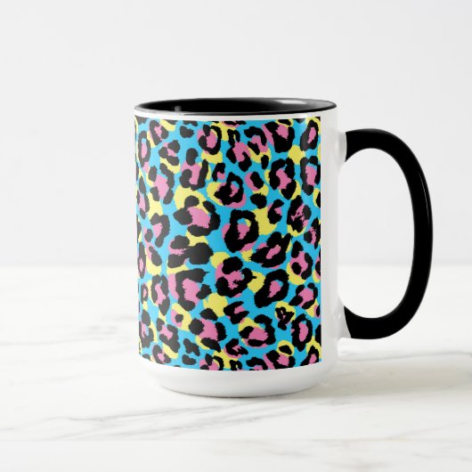 Mug Motif de Spots Neon Leopard (Droite)