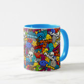 Mug Motif de stickers lumineux (Devant droit)