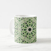 Mug motif de style arabesque vert andalou (Devant gauche)