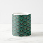 Mug Motif de style Art déco en vert turquoise (Centre)