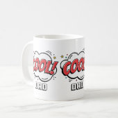 Mug Motif de style de bande dessinée Papa Cool blanc (Devant gauche)