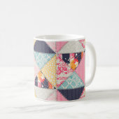 Mug Motif de style Patchwork transparent. (Devant droit)