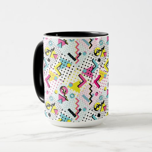 Mug Motif de style postmoderne Memphis (Devant gauche)