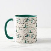 Mug Motif de succulents florissants (Gauche)