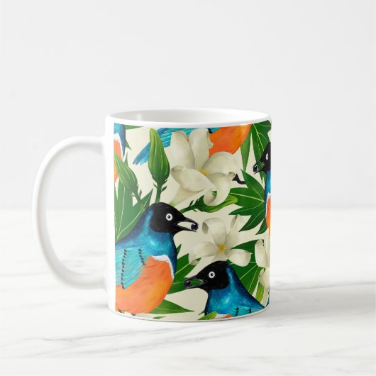 Mug Motif de surface avec des fruits à la papaye, feui (Gauche)