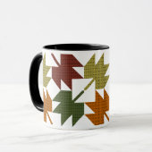Mug Motif de surface composée en feuille d'érable 1 (Devant gauche)