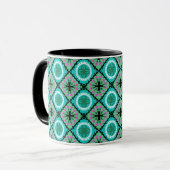 Mug Motif de Suzani avec des motifs d'Ouzbékistan et (Devant gauche)
