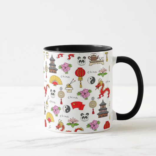 Mug Motif de symboles de la Chine (Droite)