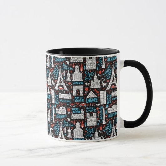 Mug Motif de symboles de la France | (Droite)