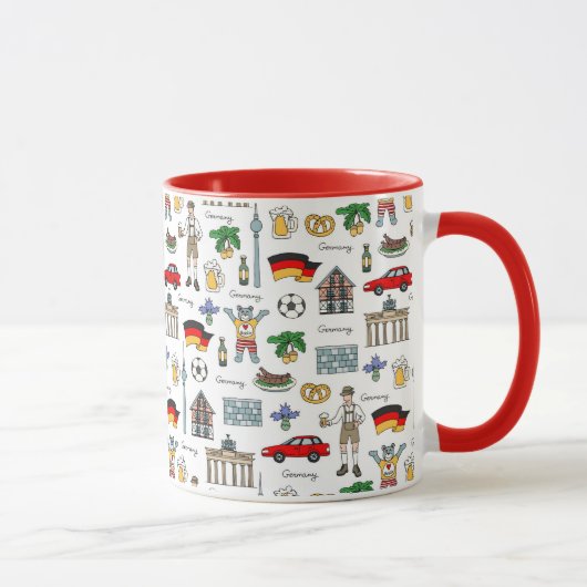 Mug Motif de symboles de l'Allemagne | (Droite)