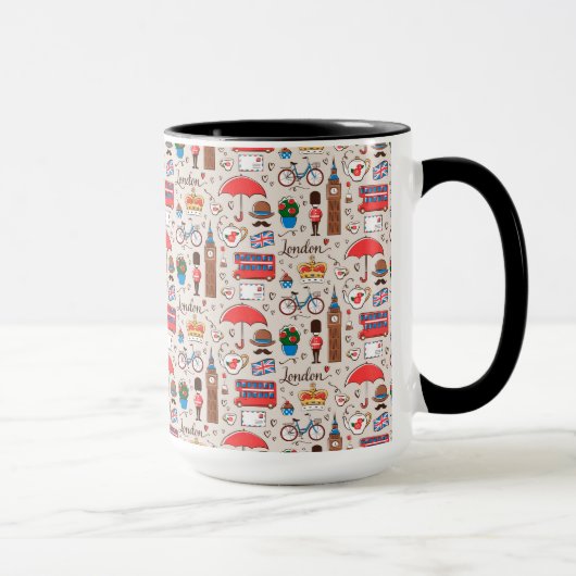 Mug Motif de symboles de Londres (Droite)