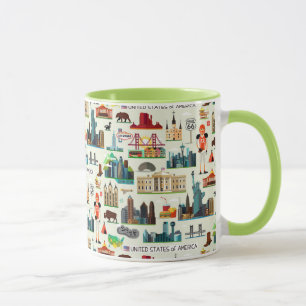 Mug Motif de symboles des Etats-Unis