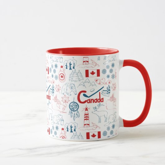 Mug Motif de symboles du Canada | (Droite)