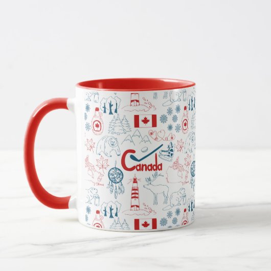 Mug Motif de symboles du Canada | (Gauche)