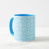 Mug Motif de symétrie géométrique bleu clair (Devant gauche)