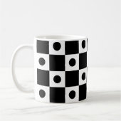Mug Motif de tableau de bord Carré noir blanc point (Gauche)