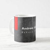 Mug Motif de tableau de bord gris rouge (Devant gauche)