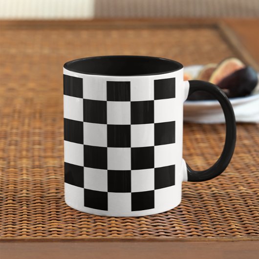 Mug Motif de tableau de bord noir et blanc