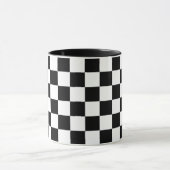 Mug Motif de tableau de bord noir et blanc (Centre)