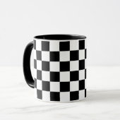 Mug Motif de tableau de bord noir et blanc (Devant gauche)