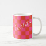 Mug Motif de tableau de bord rose et orange personnali<br><div class="desc">Mug de café Motif en tableau de bord rose et orange personnalisé</div>