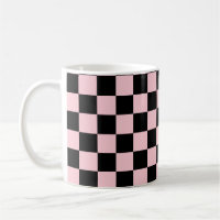 Motif de tableau de chèques Pastel Black Pink
