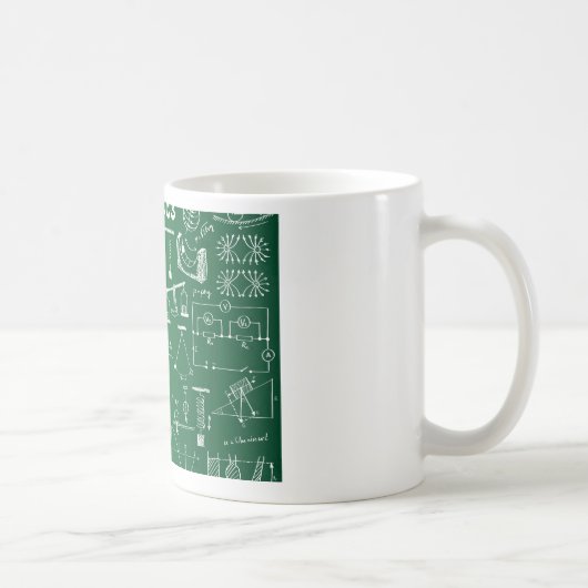 Mug Motif de tableau de physique (Droite)