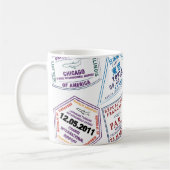 Mug Motif de tampon de passeport Imprimer (Gauche)