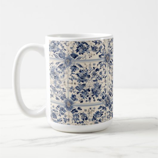 Mug Motif de tapis persan de la marine (Gauche)