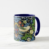 Mug Motif de tapisserie d'oiseau et de fleur de (Devant droit)