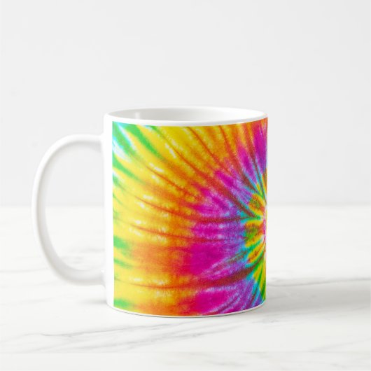 Mug motif de teinture à cravate colorée pivoter arrièr (Gauche)