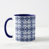 Mug Motif de teinture bleu foncé (Gauche)