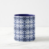 Mug Motif de teinture bleu foncé (Centre)