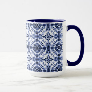 Mug Motif de teinture bleu foncé