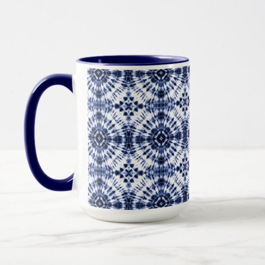Mug Motif de teinture bleu foncé (Gauche)