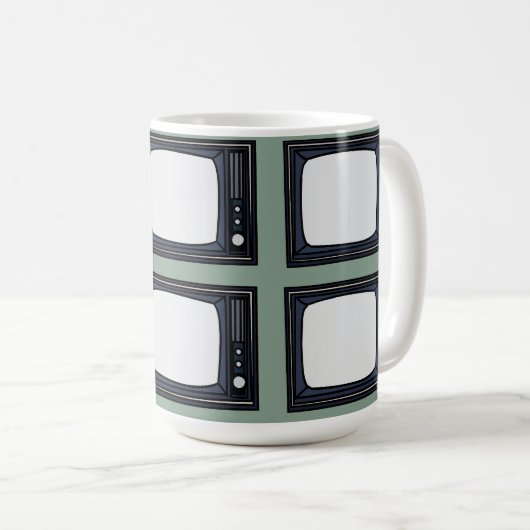 Mug Motif de télévision classique rétro (Devant droit)