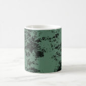 Mug Motif de texture de marbre en noir et vert (Centre)