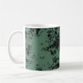 Mug Motif de texture de marbre en noir et vert (Gauche)