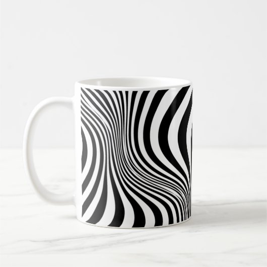 Mug Motif de texture d'impression de peau de zèbre (Gauche)