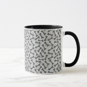 Mug Motif de texture d'os à fond gris