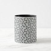 Mug Motif de texture d'os à fond gris (Centre)