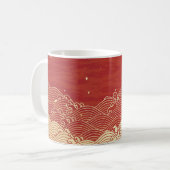 Mug Motif de texture papier d'onde dorée (Devant gauche)
