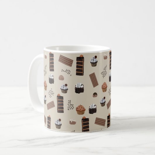 Mug Motif de thème chocolat (Devant gauche)