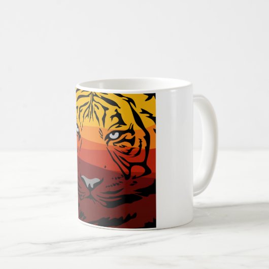 Mug Motif de tigre conception d'animal texture plate c (Devant droit)
