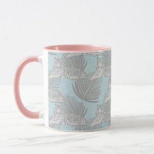 Mug Motif de tigre de jungle bleu