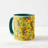 Mug Motif de tigre d'or asiatique (Devant gauche)